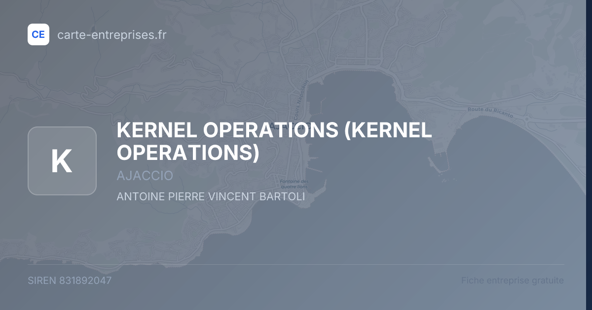 KERNEL OPERATIONS — 831892047 — fiche entreprise