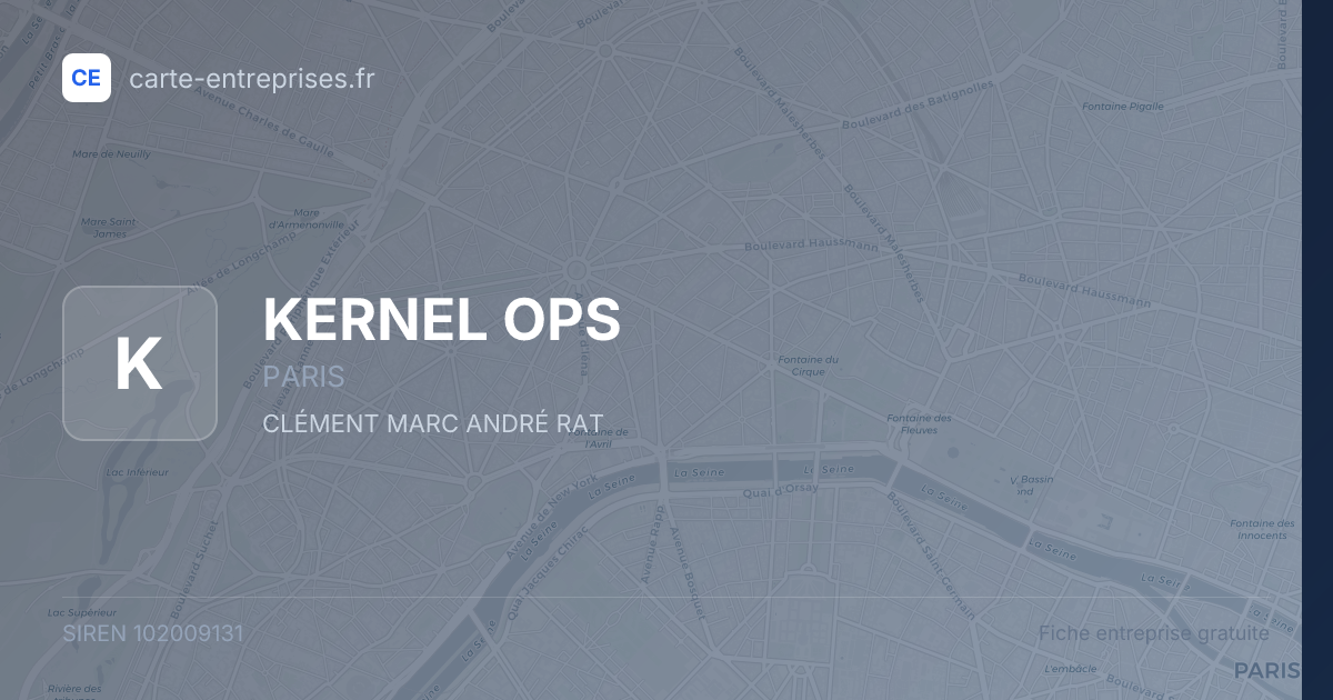 KERNEL OPS — 102009131 — fiche entreprise