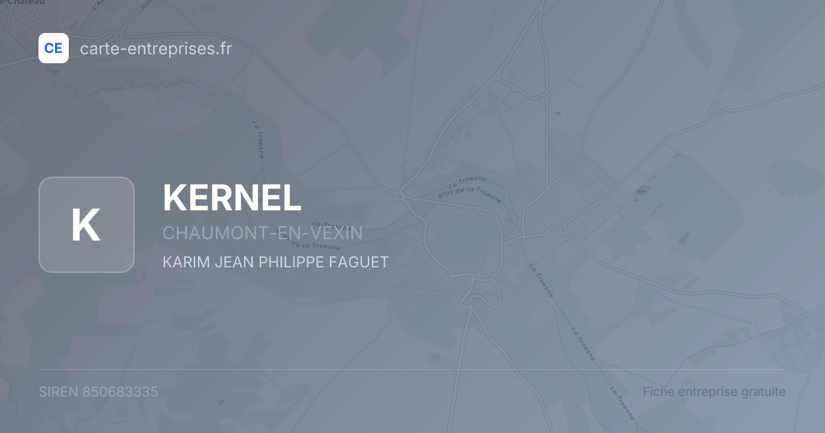 KERNEL — 850683335 — fiche entreprise