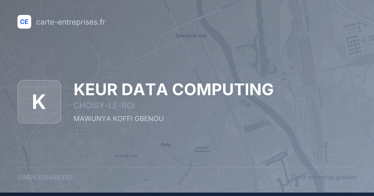 KEUR DATA COMPUTING — 828468330 — fiche entreprise