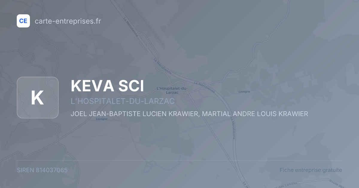 KEVA SCI — 814037065 — fiche entreprise