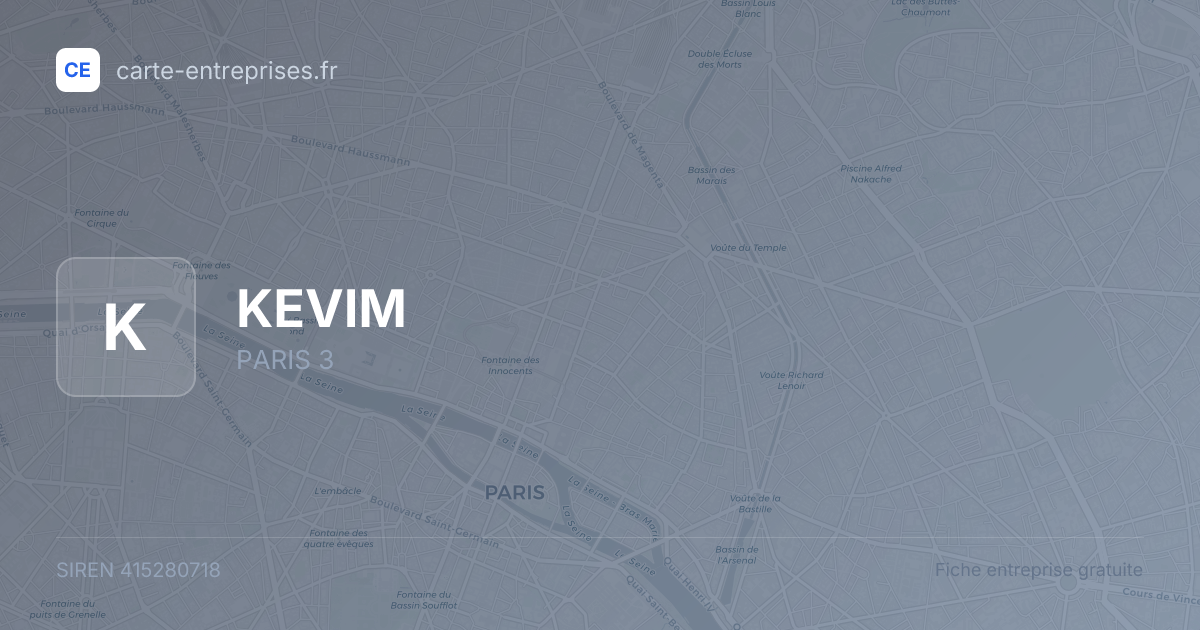 KEVIM — 415280718 — fiche entreprise