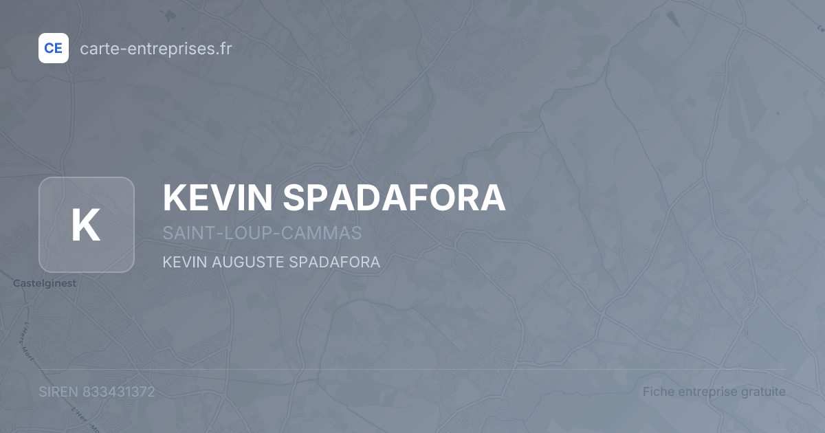 KEVIN SPADAFORA — 833431372 — fiche entreprise