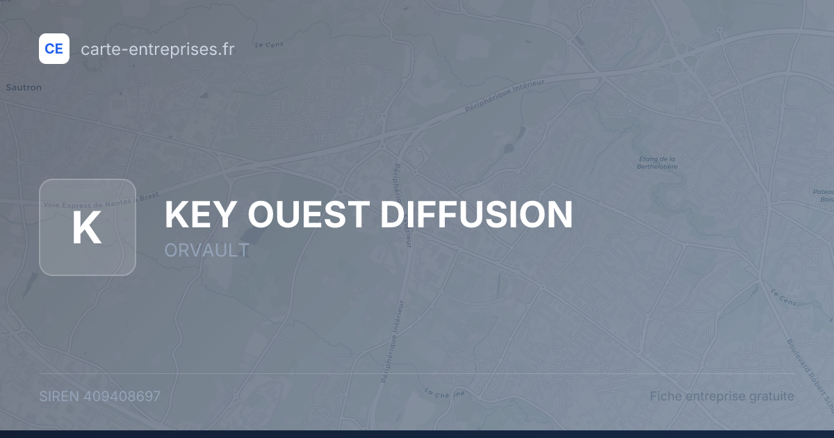 KEY OUEST DIFFUSION — 409408697 — fiche entreprise