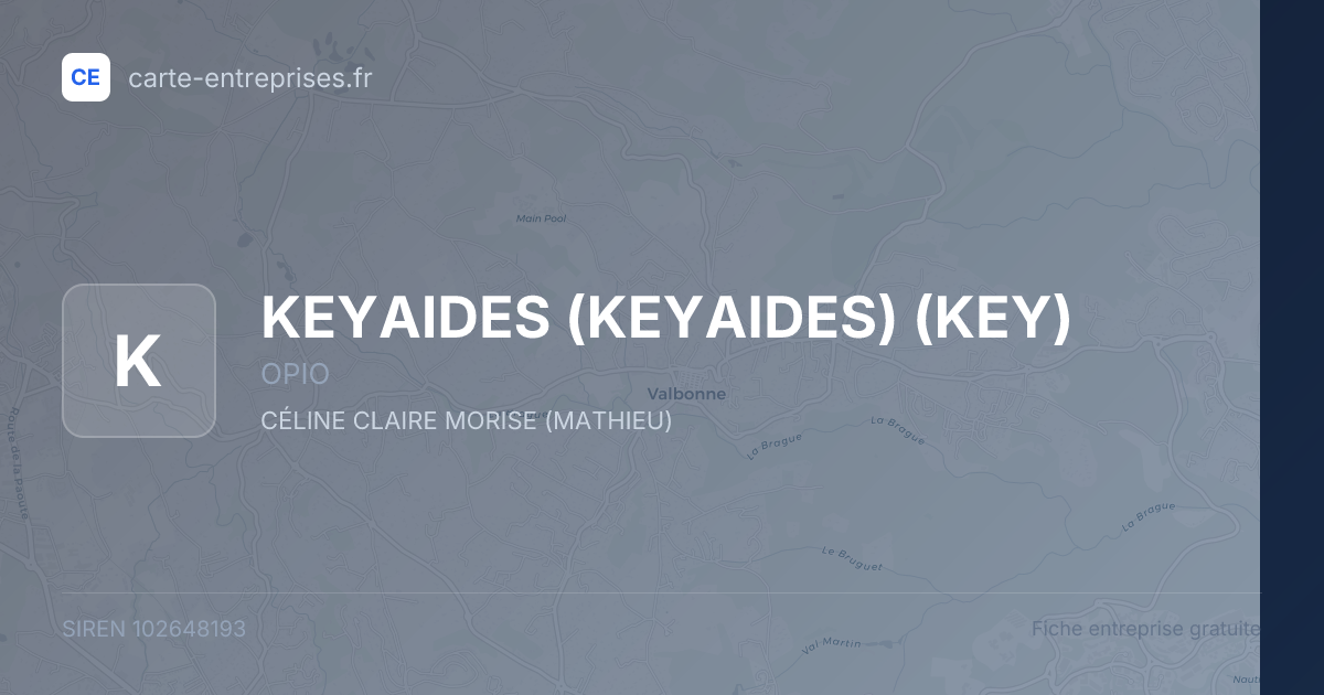 KEYAIDES (KEYAIDES) (KEY) — 102648193 — fiche entreprise