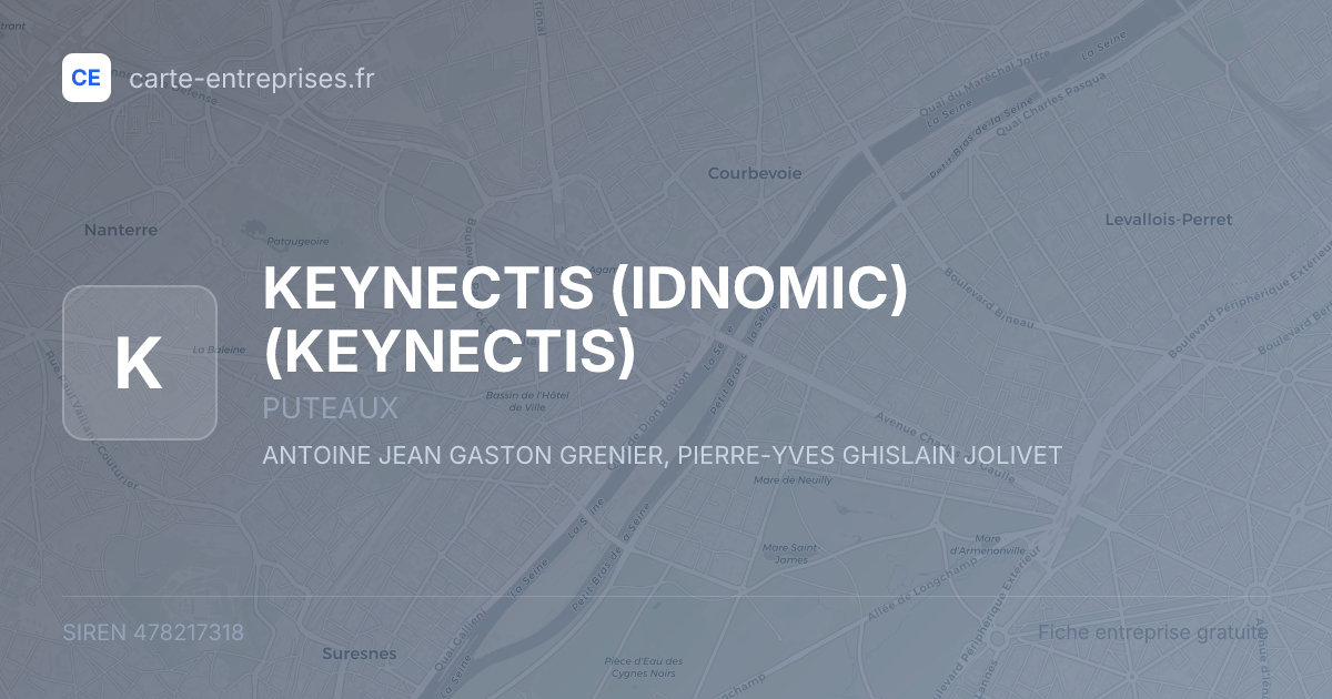 KEYNECTIS (IDNOMIC) (KEYNECTIS) — 478217318 — fiche entreprise
