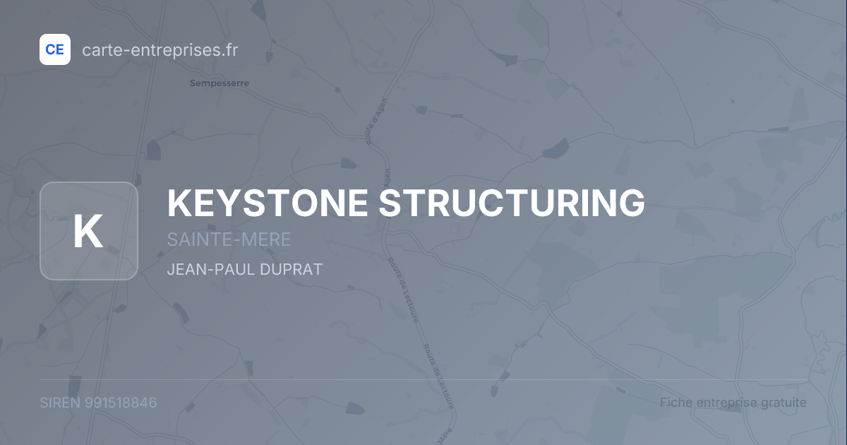 KEYSTONE STRUCTURING — 991518846 — fiche entreprise