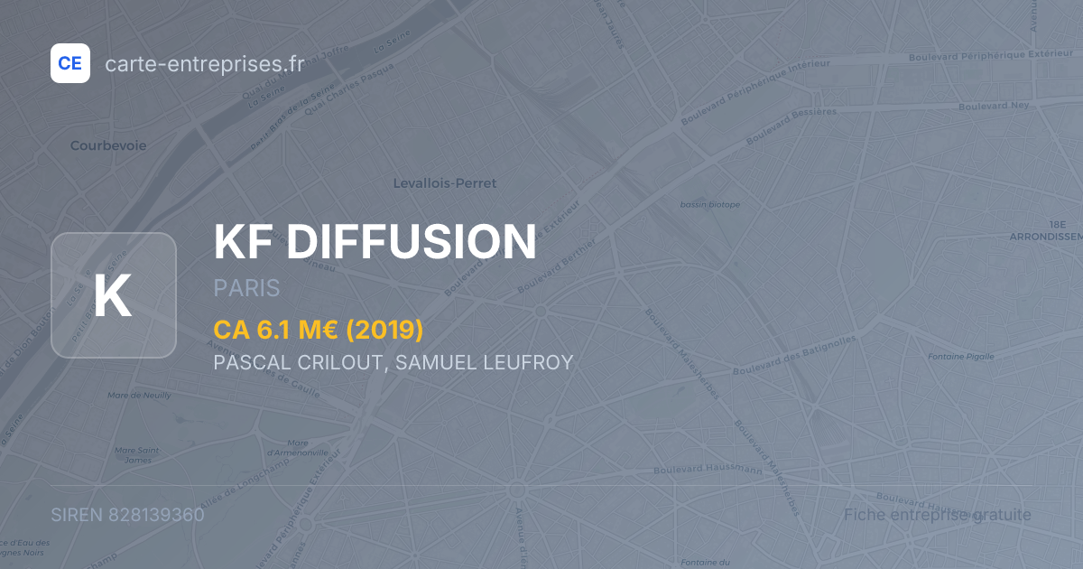 KF DIFFUSION — 828139360 — fiche entreprise