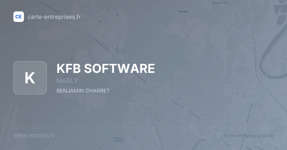 KFB SOFTWARE — 925355570 — fiche entreprise