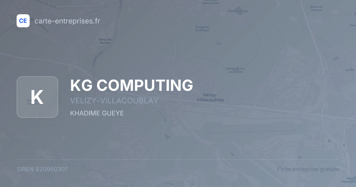 KG COMPUTING — 820950301 — fiche entreprise