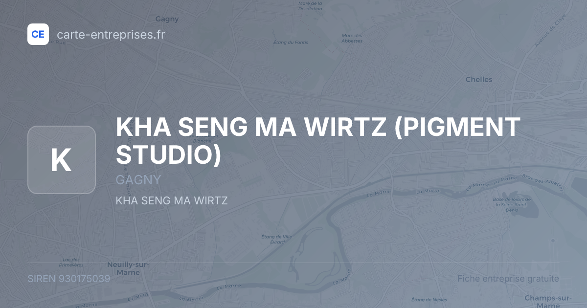 KHA SENG MA WIRTZ (PIGMENT STUDIO) — 930175039 — fiche entreprise