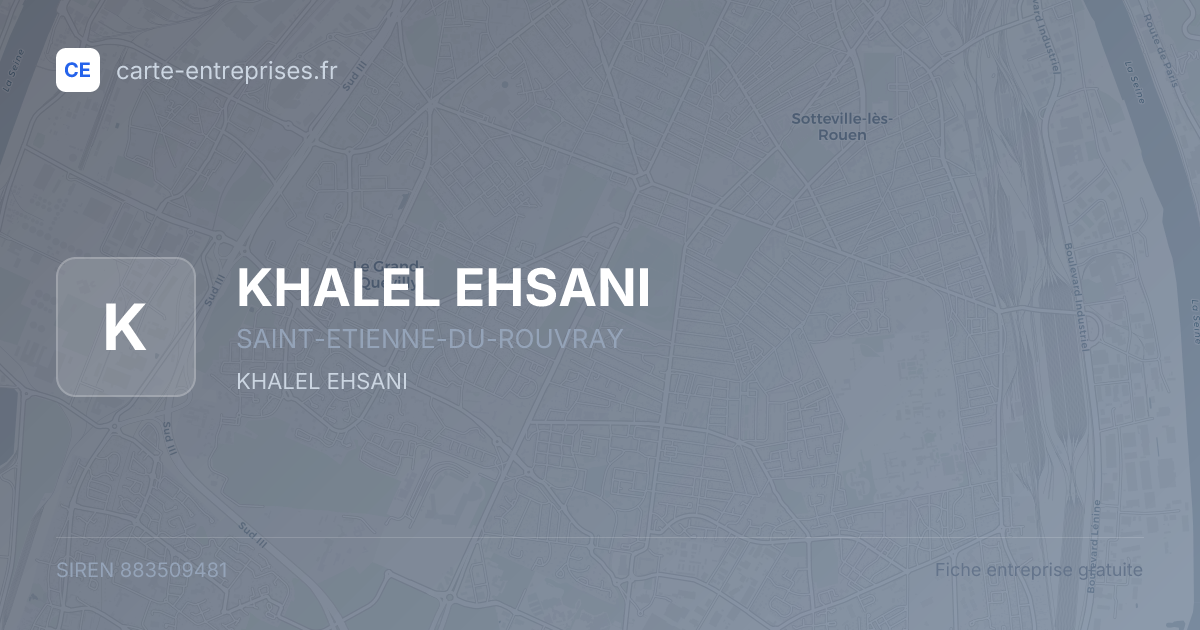 KHALEL EHSANI — 883509481 — fiche entreprise