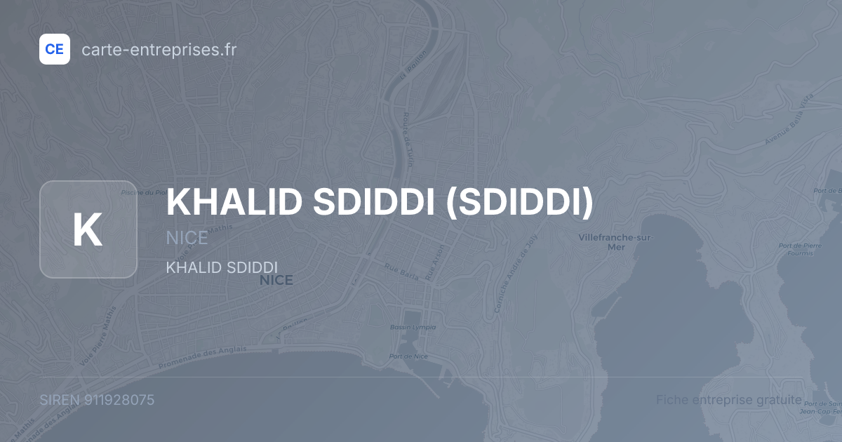 KHALID SDIDDI (SDIDDI) — 911928075 — fiche entreprise