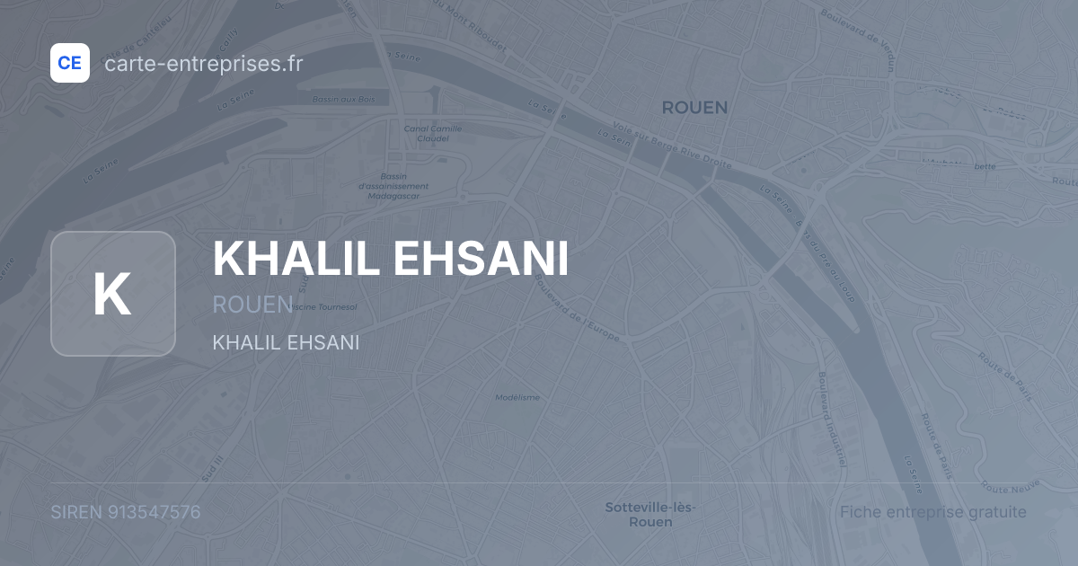 KHALIL EHSANI — 913547576 — fiche entreprise