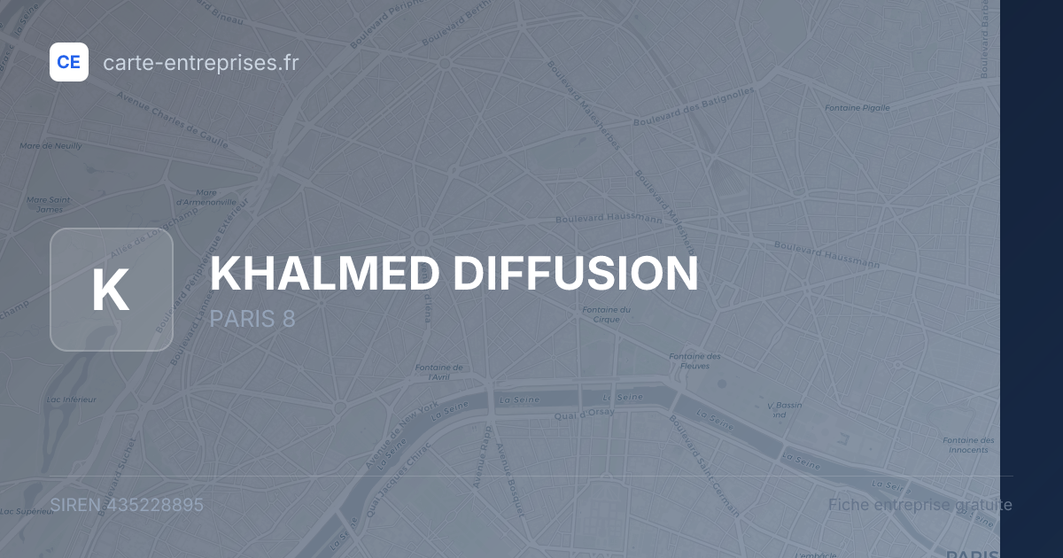 KHALMED DIFFUSION — 435228895 — fiche entreprise