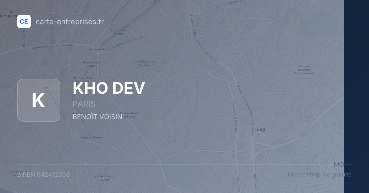 KHO DEV — 942412008 — fiche entreprise