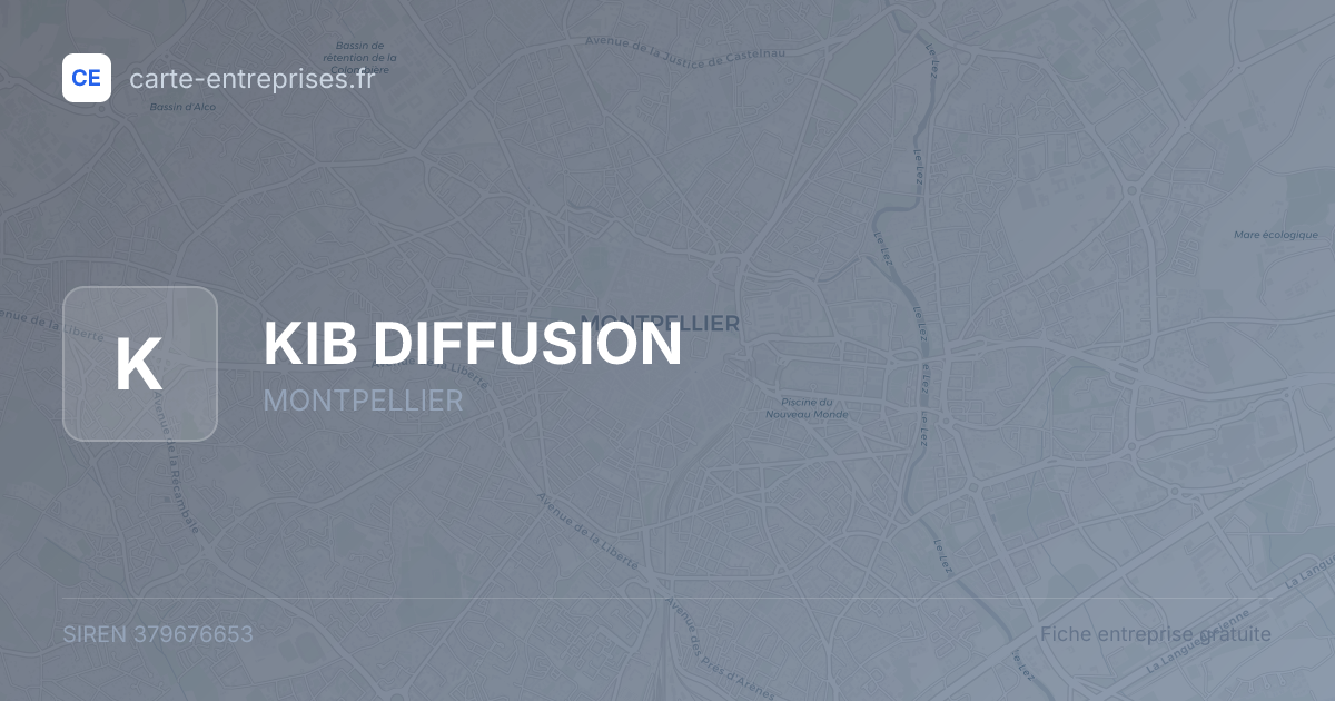 KIB DIFFUSION — 379676653 — fiche entreprise