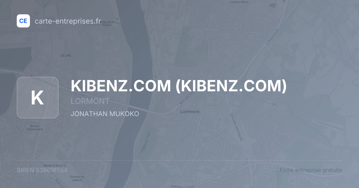 KIBENZ.COM — 538618554 — fiche entreprise
