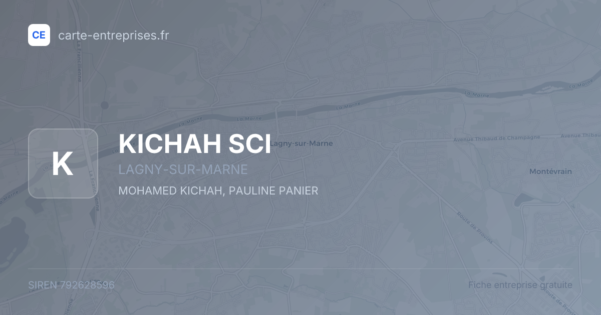 KICHAH SCI — 792628596 — fiche entreprise