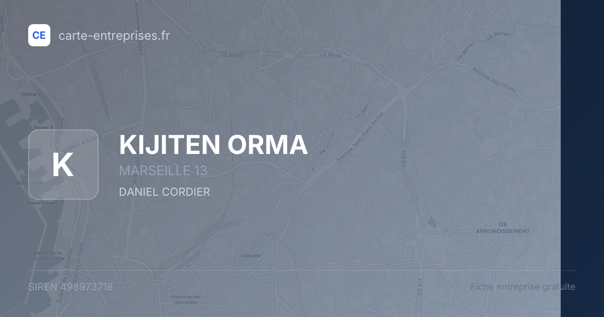 KIJITEN ORMA — 498973718 — fiche entreprise