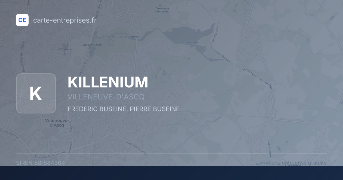 KILLENIUM — 881584304 — fiche entreprise