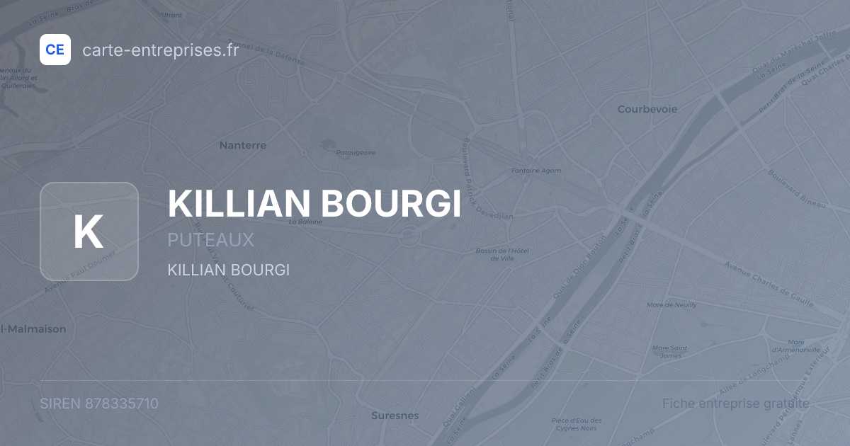KILLIAN BOURGI — 878335710 — fiche entreprise