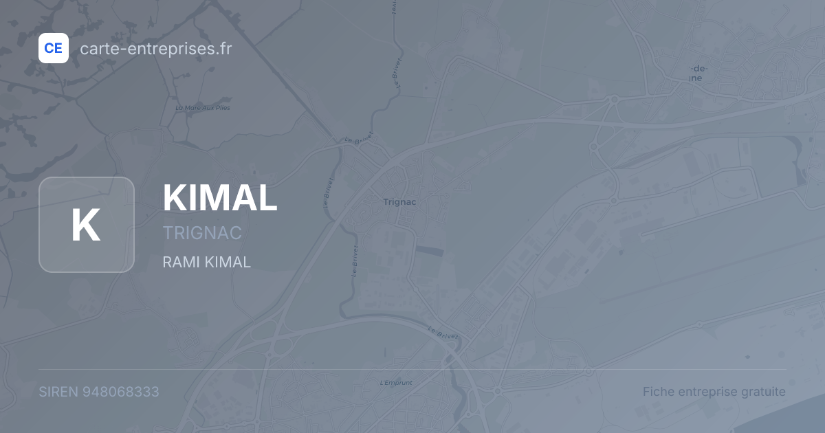KIMAL — 948068333 — fiche entreprise