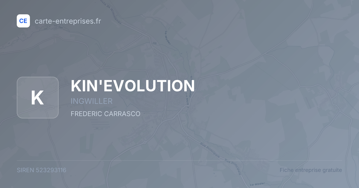 KIN'EVOLUTION — 523293116 — fiche entreprise
