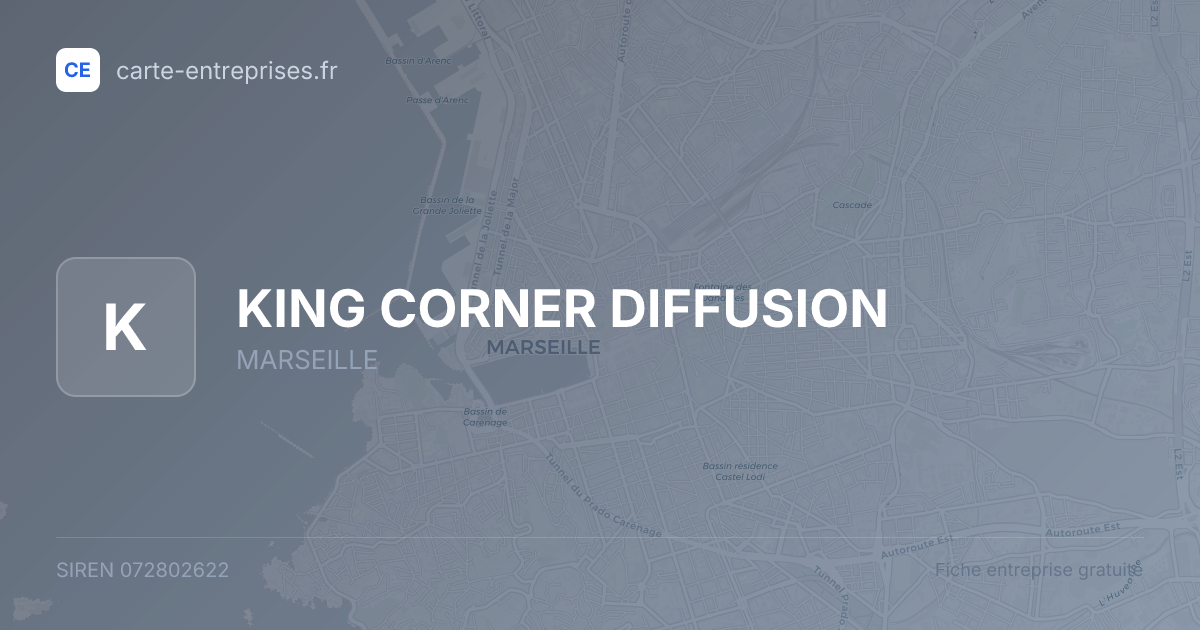 KING CORNER DIFFUSION — 072802622 — fiche entreprise