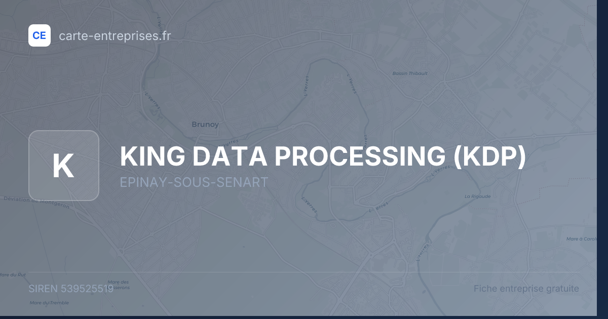 KING DATA PROCESSING (KDP) — 539525519 — fiche entreprise