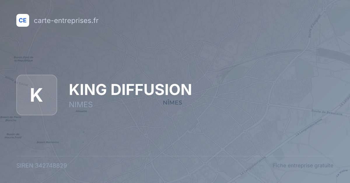KING DIFFUSION — 342748829 — fiche entreprise