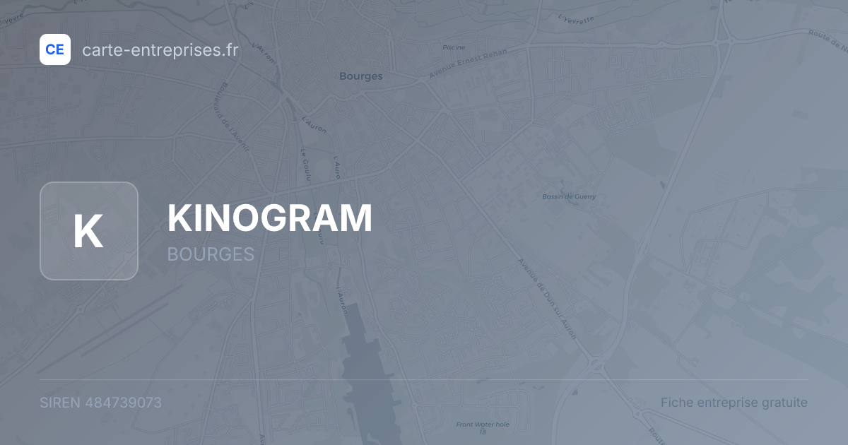 KINOGRAM — 484739073 — fiche entreprise