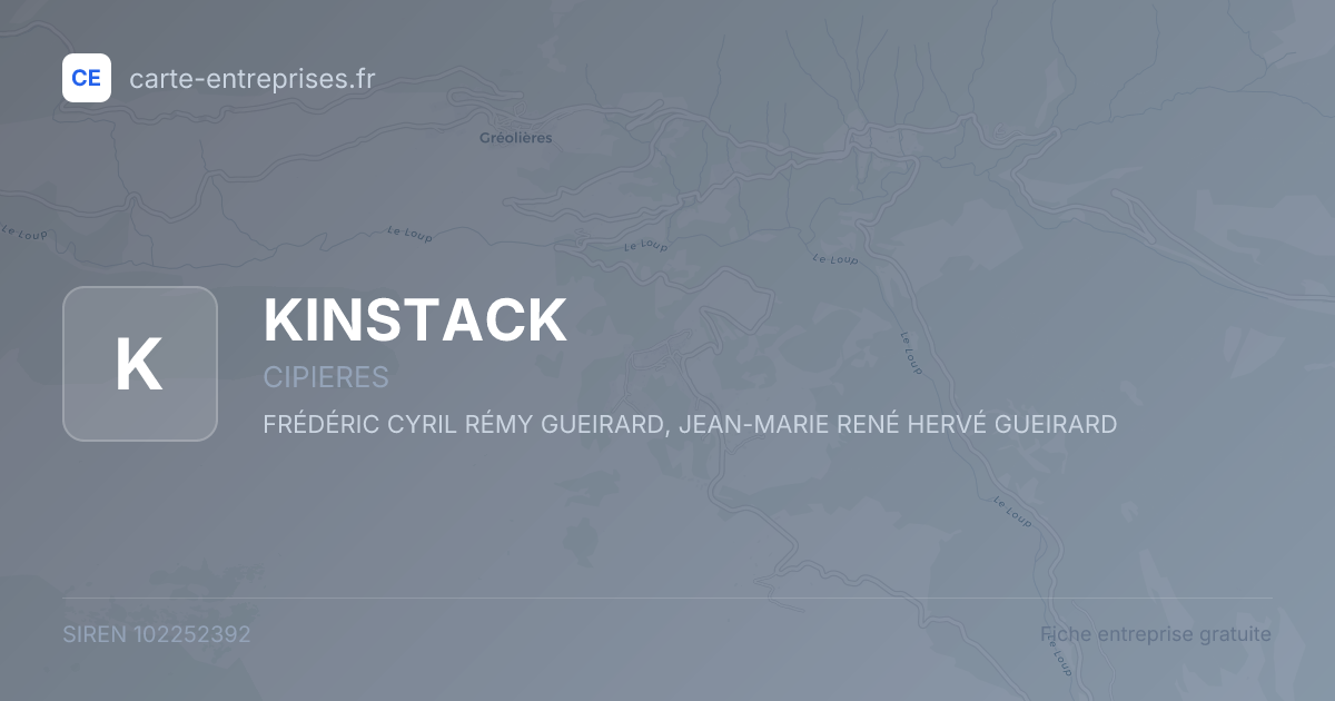 KINSTACK — 102252392 — fiche entreprise