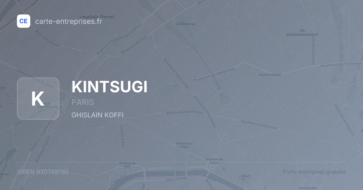 KINTSUGI — 930748785 — fiche entreprise