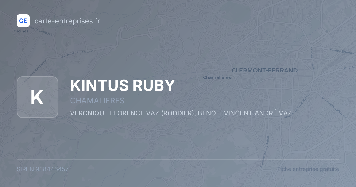 KINTUS RUBY — 938446457 — fiche entreprise