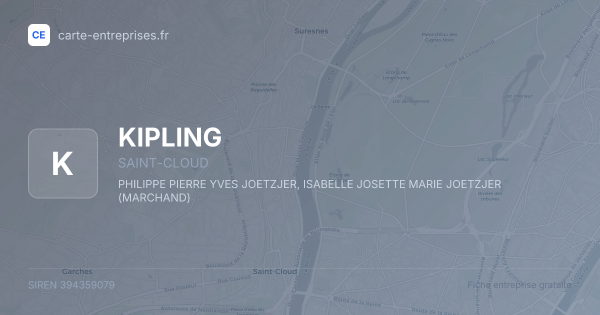 KIPLING — 394359079 — fiche entreprise