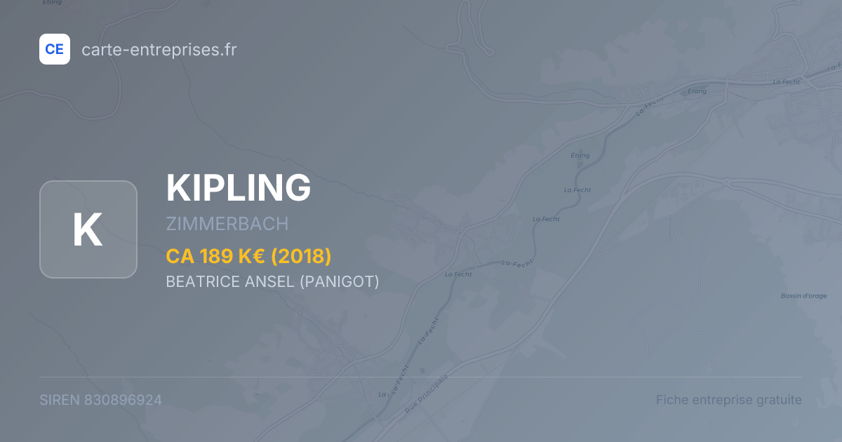 KIPLING — 830896924 — fiche entreprise