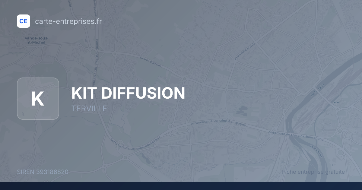 KIT DIFFUSION — 393186820 — fiche entreprise