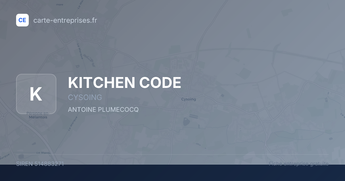 KITCHEN CODE — 514883271 — fiche entreprise