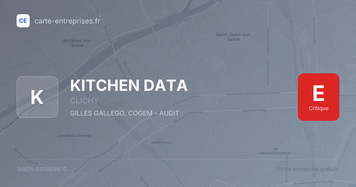 KITCHEN DATA — 810989970 — fiche entreprise
