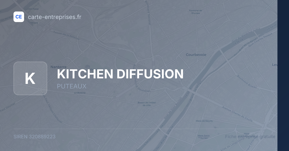KITCHEN DIFFUSION — 320889223 — fiche entreprise