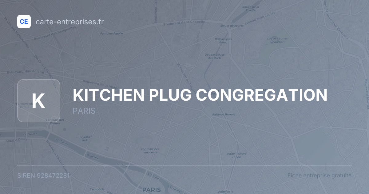 KITCHEN PLUG CONGREGATION — 928472281 — fiche entreprise