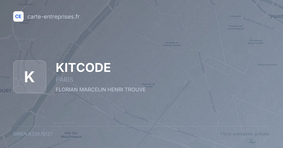 KITCODE — 833675127 — fiche entreprise