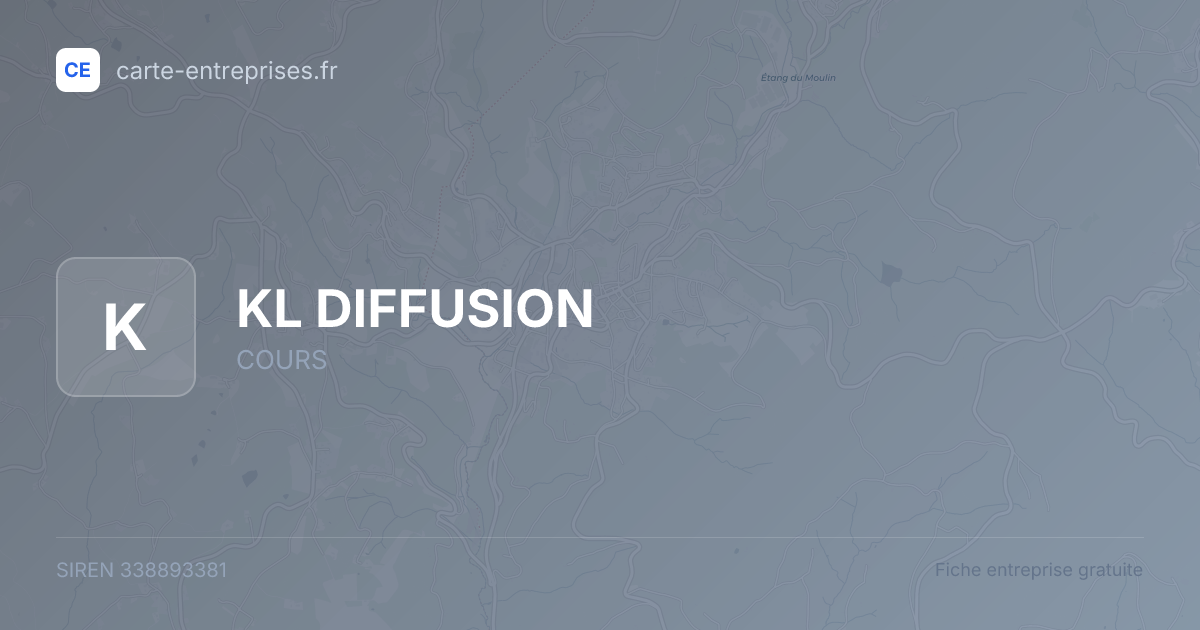 KL DIFFUSION — 338893381 — fiche entreprise