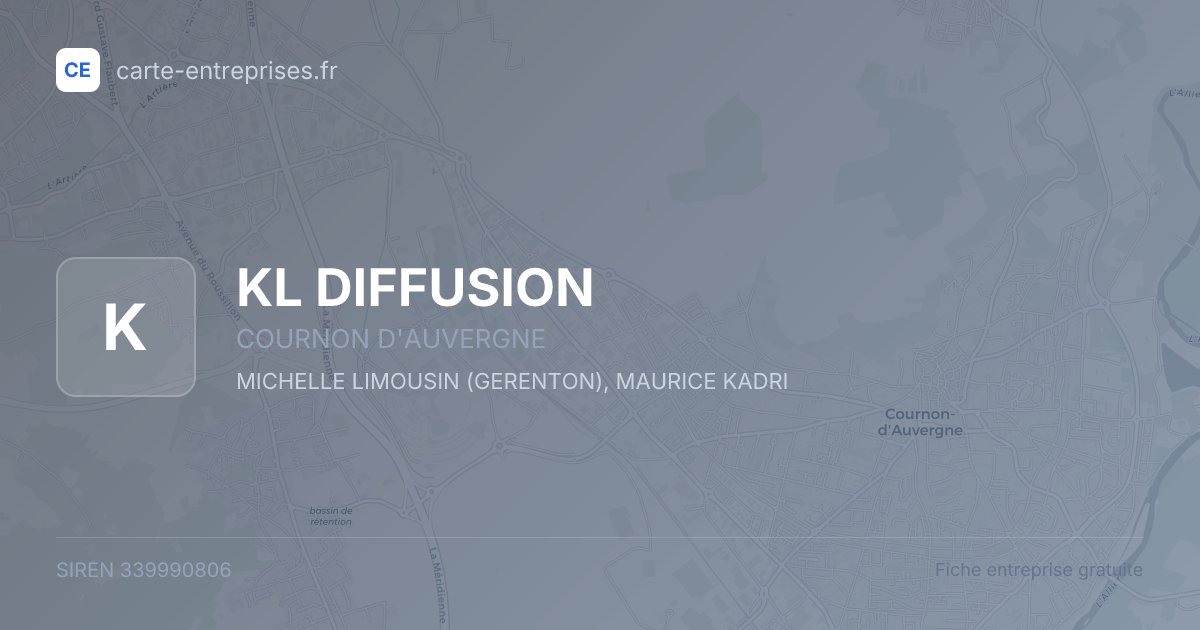 KL DIFFUSION — 339990806 — fiche entreprise