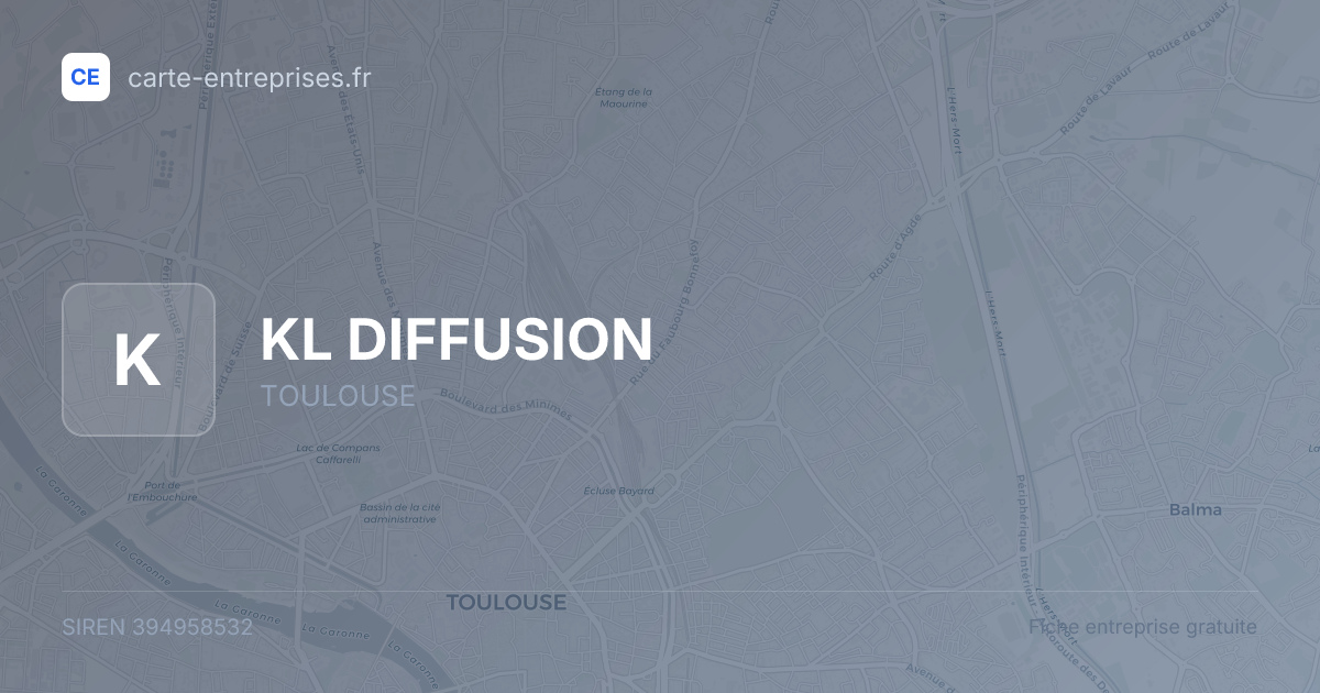 KL DIFFUSION — 394958532 — fiche entreprise