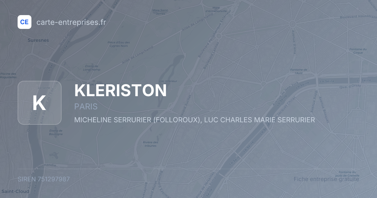 KLERISTON — 751297987 — fiche entreprise