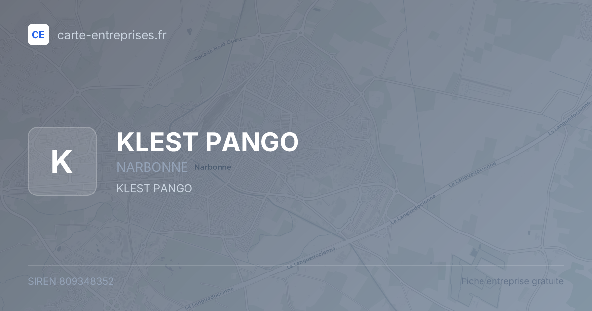 KLEST PANGO — 809348352 — fiche entreprise