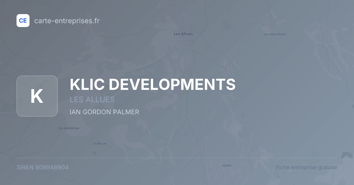 KLIC DEVELOPMENTS — 809948904 — fiche entreprise