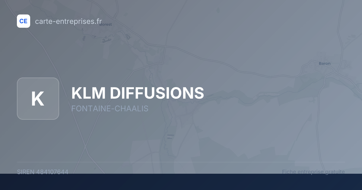KLM DIFFUSIONS — 484107644 — fiche entreprise